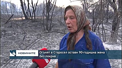 Огънят в Старосел остави 90-годишна жена без покрив