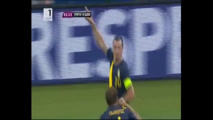Украйна 2 - 1 Швеция всички голове Евро 2012