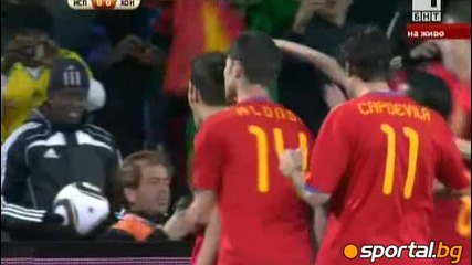 Испания 1:0 Хондурас Гол на Давид Вилла 20 минута Световното първенство 2010 