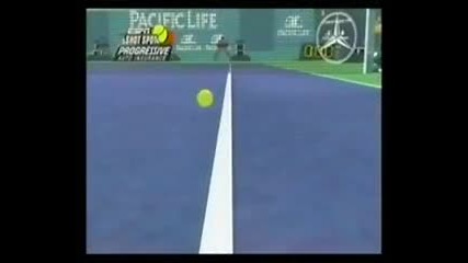 Roger Federer vs Andre Agassi. Pacific Life Open 2004
