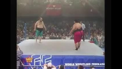 Wwf - Yokozuna vs Earthquake ( Sumo Match ) 