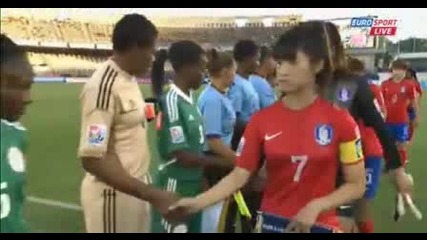 Женски футбол- Нигерия- Република Корея 2:1,световно първенство за жени под 20 год.