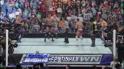 Wwe Friday Night Smackdown 20.04.2012 ( Биг Шоу, Шеймъс и Ранди Ортън срещу Роудс, Брайън и Хенри)
