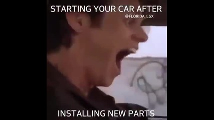 starting your car after installing new parts