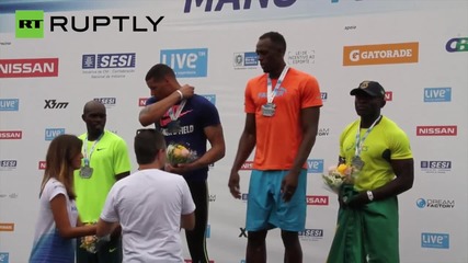 Usain Bolt Unhappy With ‘Mano a Mano’ Race Win