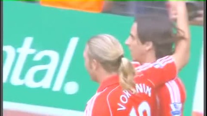 Liverpool 6 - 0 Derby County. 1 September 2007
