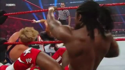 Stereo Dropkicks to cornered opponent - Air Boom