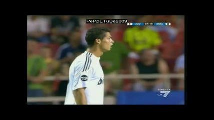 Ювентус - Реал Мадрид гол на Канаваро в 2 минута 1:1 Роналдо изравнява от дузпа