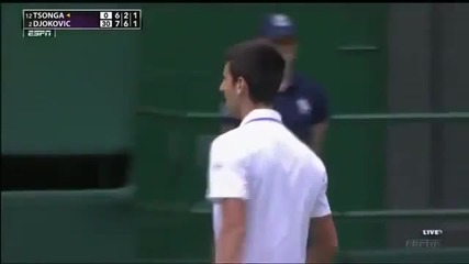 Изумителна точка на Новак Джокович - Уимбълдън 01.07.2011