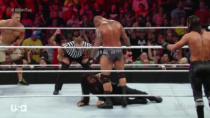 Seth Rollins, Kane & Randy Orton vs John Cena, Roman Reigns & Chris Jericho - Raw 01/09/14