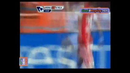 Прекрасен гол на Керан Гибс от малък ъгал с бг коментар - Арсенал 3:0 Астън Вила