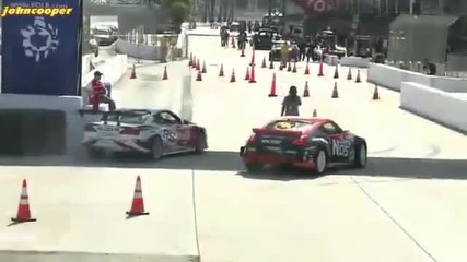 Chris Forsberg vs Toshiki Yoshioka During Top 16 2012 Formula Drift Round 1 @ Long Beach California