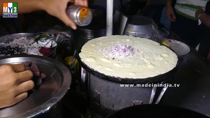 Бърза Храна на улицата .. Onion Dosa - South Indian Dishes - Mumbai Street Food