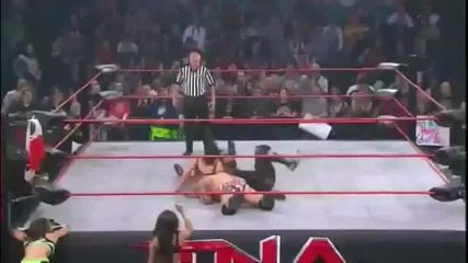 Wheelbarrow into Leg Drop - Ink Inc