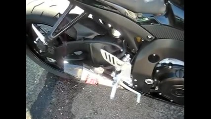 Black 2009 Suzuki Gsx - R Yoshimura full exhaust again