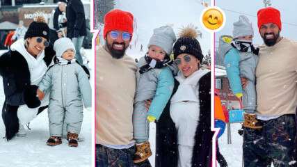 С деца на курорт: Златка и Благой изпращат зимата със ски в Боровец! Вижте порасналия им син