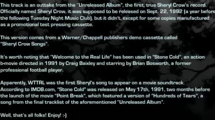 Sheryl Crow - Welcome to the Real Life outtake from the Unreleased Album 1992