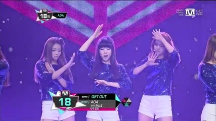 Aoa - Get Out @ Mcountdown (18.10.2012)