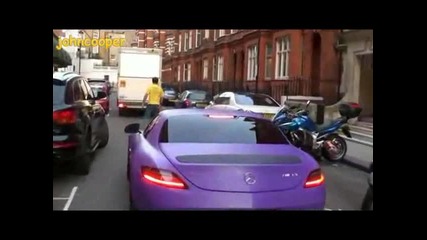 Матово Лилав Mercedes Sls Amg 