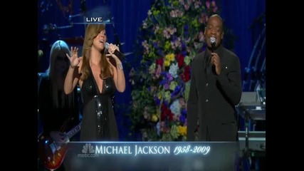 Mariah Carey & Trey Lorenz - Ill Be There (michael Jackson Memorial),  Високо качество,  Hd