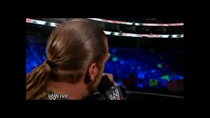 Wwe Raw 21.03.11 Трите хикса отпраща послание към гробаря и пребива Ted dibiase 