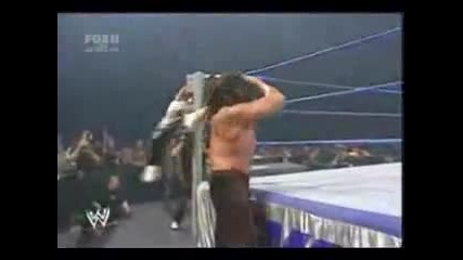 Batista Helping Rey Mysterio Against khali and Finlay