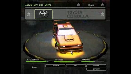 Nfs underground2 tuning na toyota corolla 2