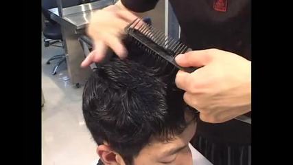 How to do Short-layered Haircut for a guy (part 2) -switchscissors