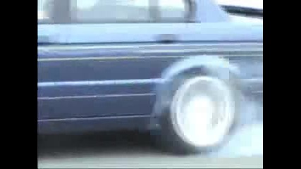 Bmw Alpina e30 B6 3.5 burnout,  donut drift krasota