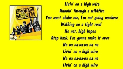 Lemonade Mouth - Livin' On a High Wire - Караоке/инструментал Без Бек Вокали! Hq