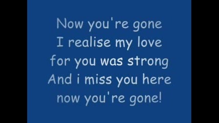 Basshunter - Now youre gone [ lyrics ]