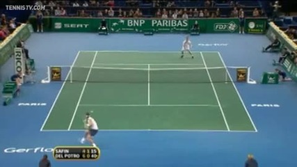 Safin vs Del Potro R2 Highlights Bnp Paribas Paris Masters 2009 