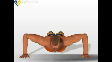 exercise Push Up for gain chest pectoral muscle workout - лицева опора стегнете гърдите си 