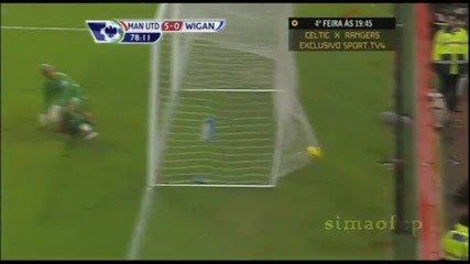 Man United 5:0 Wigan Бербатов гол!