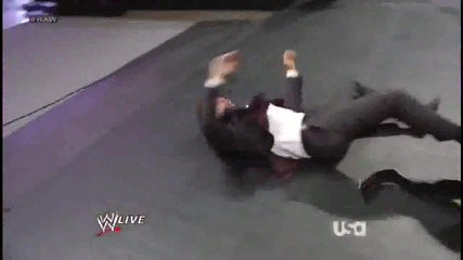 Cross Rhodes on Rey Mysterio