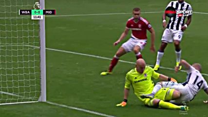 Уест Бромич - Мидълзбро 0:0 /първо полувреме/