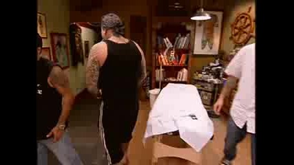 Miami Ink - Biohazard Flaming Skull Tattoo
