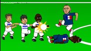 Франция и Хондурас - Забавна футболна анимация.
