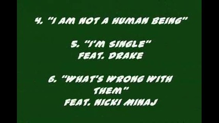 Lil Wayne - I m Not A Human Being [tracklist Official] New Album 27th September 2010