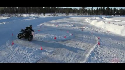 Moto Drifting On Snow