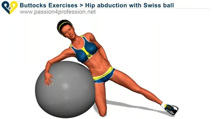 Упражнение за хълбоци с Швейцарска топка в домашни условия 