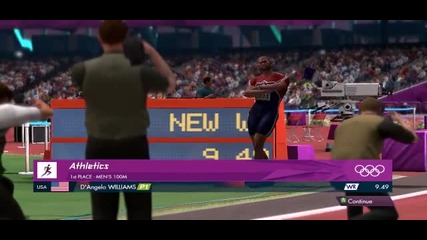 Wr London 2012 100 m. Men 9.49