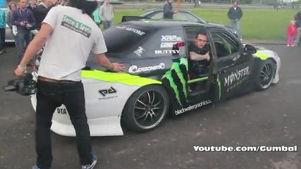 Gumball 3000 - Team Monster Energy burnout 