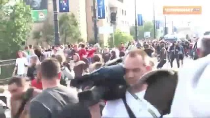 Evro 2012 Hooligans Russia vs Poland