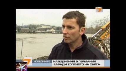 Големи наводнения в Германия, Новини Tv7, 10 януари 2011н 