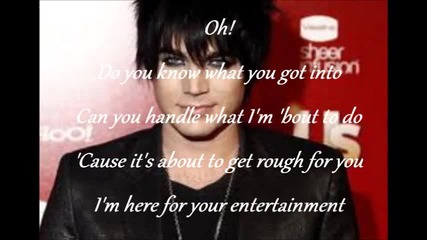 Adam Lambert For Your Entretainment lyrics