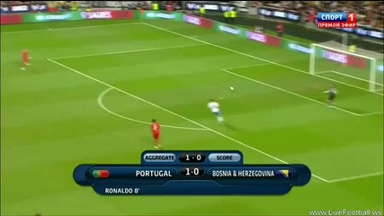 Страхотен Гол на Кристиано Роналдо срещу Босна!!!