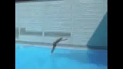 Crazy jumps - springboard in water 2