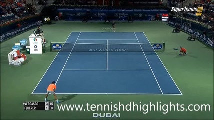 Roger Federer vs Fernando Verdasco - Dubai 2015