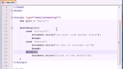 Beginner Javascript Tutorial - 18 - switch